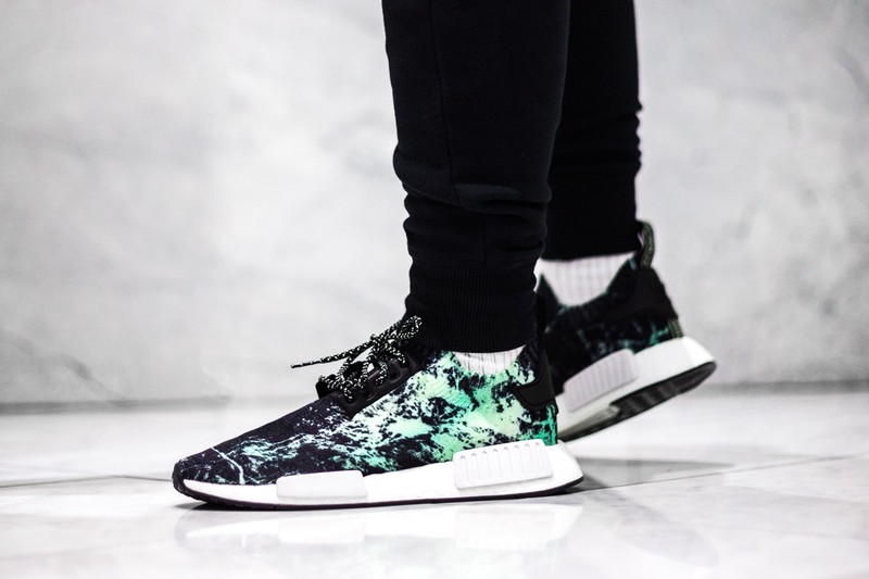 Adidas nmd r1 marble aero sale green